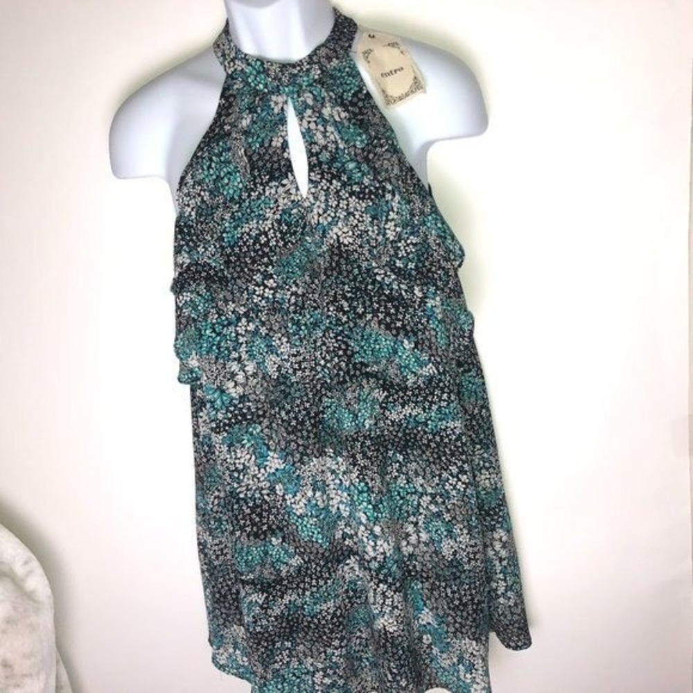 Entro‎ Keyhole Front Whimsigoth Floral Sleeveless Short Dress Small NWT